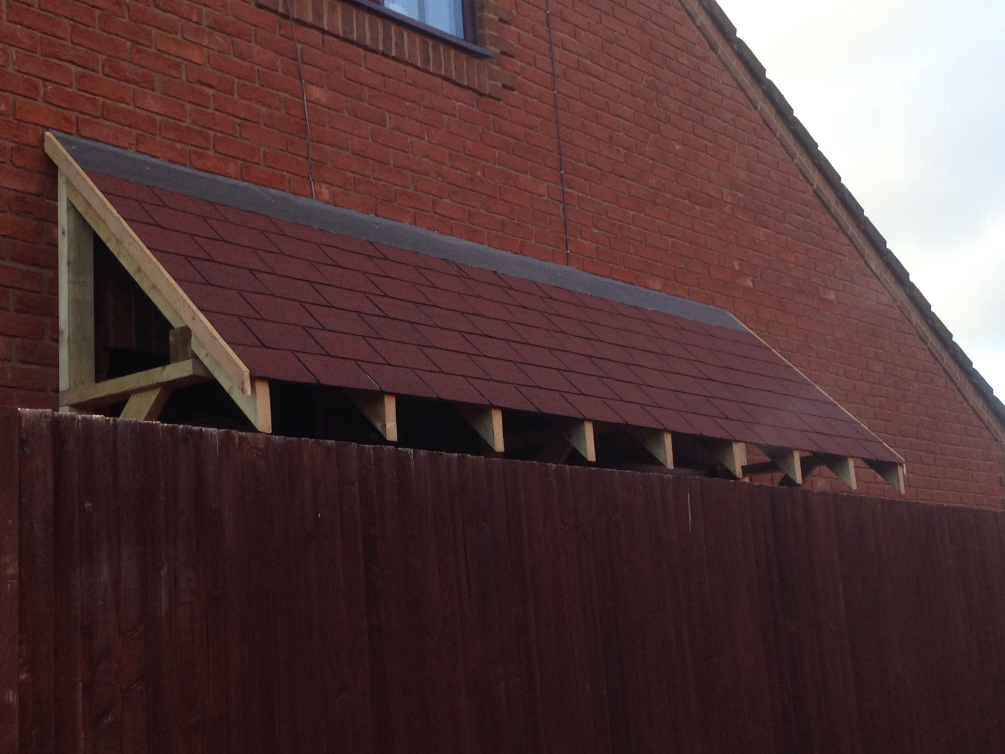 side_selter_roof_construction Roofing Construction